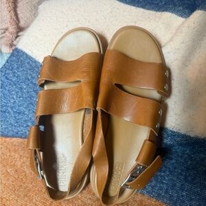 Camper Tan Leather Sandals